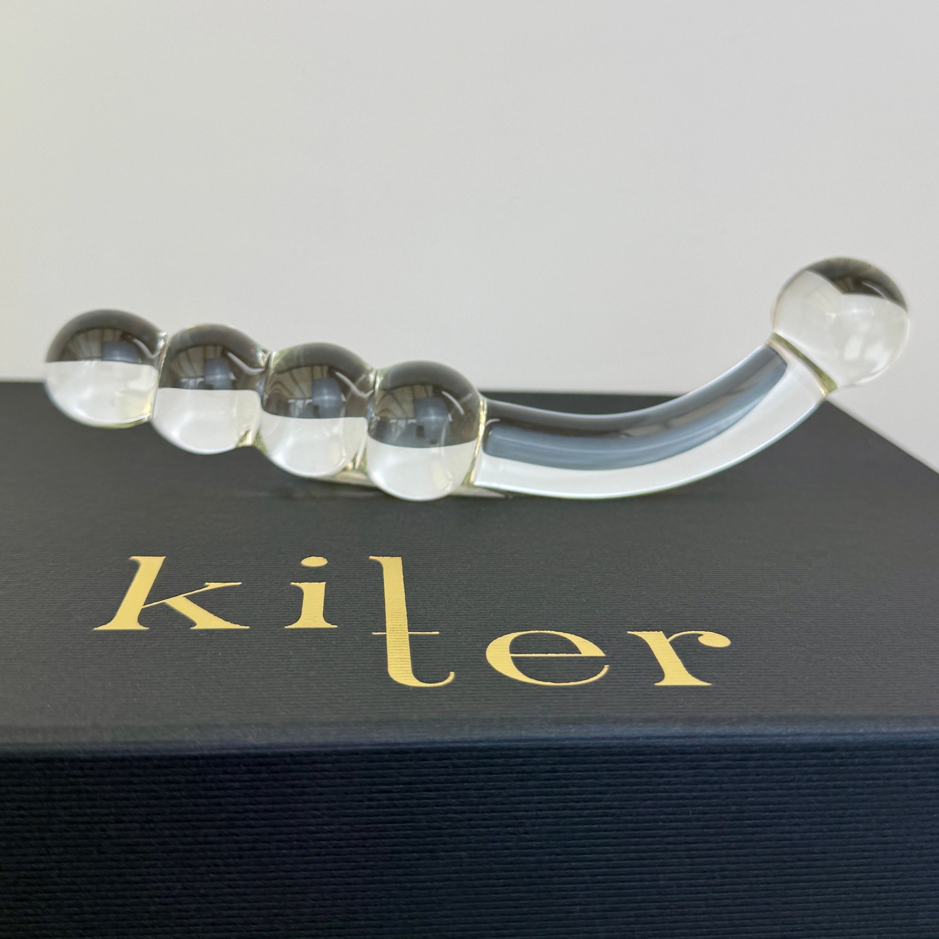 Crystal Glass Curved Textured Dildo | Kilter | Luxury BDSM Crystal Glass Curved Textured Dildo | Kilter | Luxury BDSM