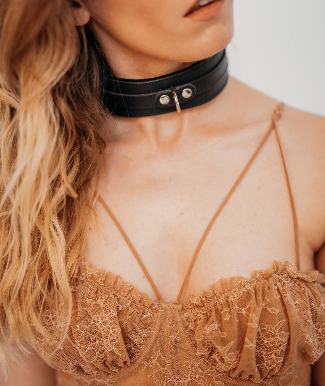 Black Classic Leather Collar