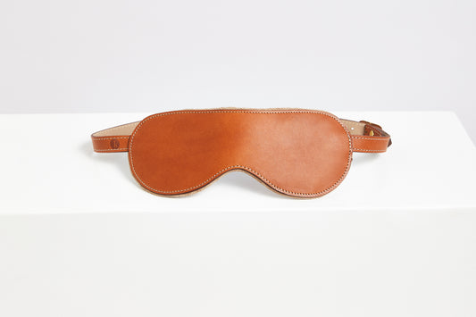 Italian leather luxury blindfold for sensory play