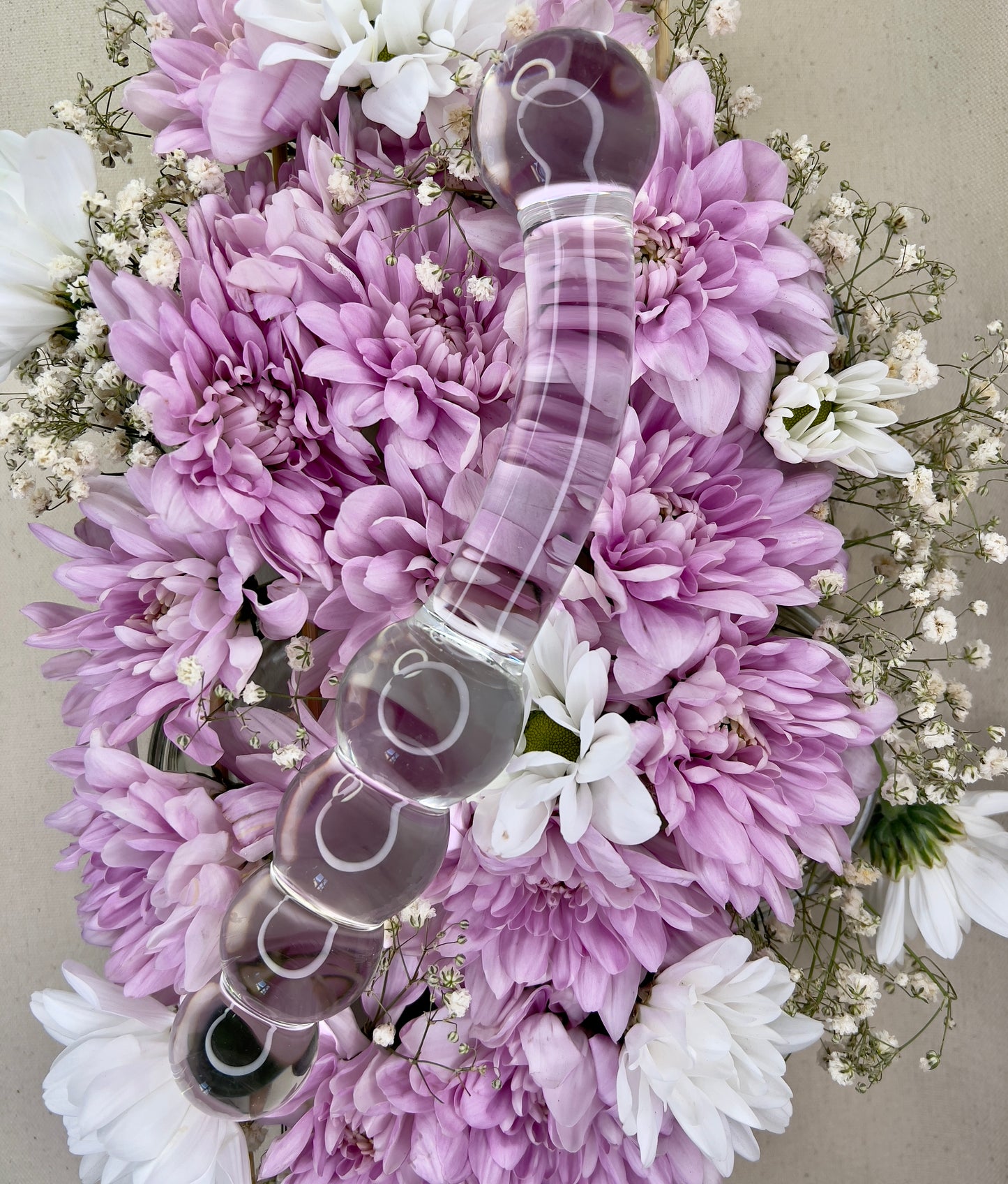 Bubble Crystal Glass Dildo