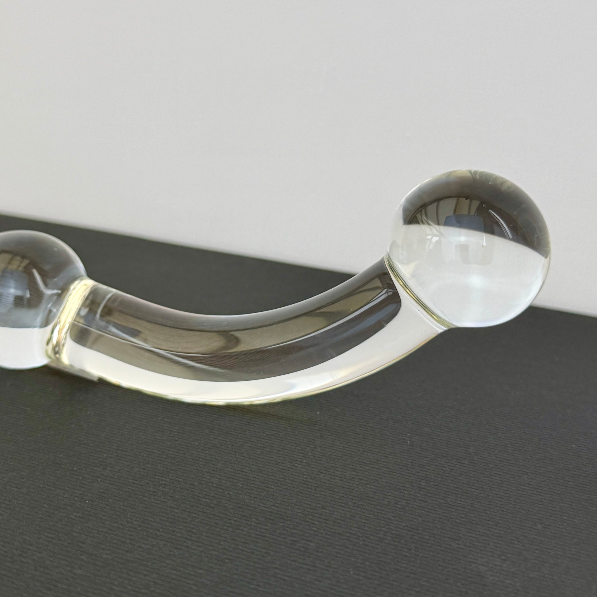 Crystal Glass Curved Textured Dildo | Kilter | Luxury BDSM Crystal Glass Curved Textured Dildo | Kilter | Luxury BDSM