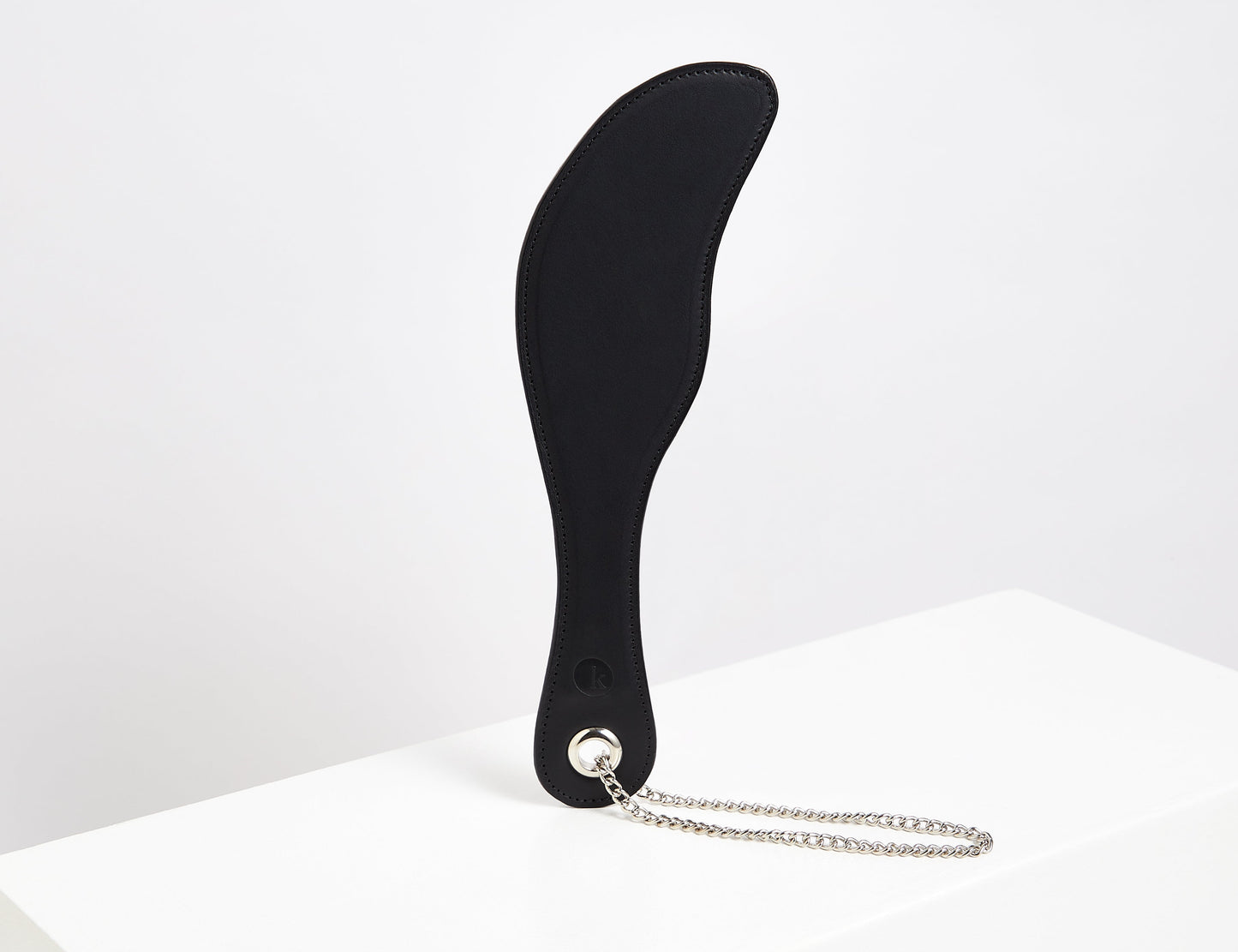 Black Steel Reinforced Leather Paddle